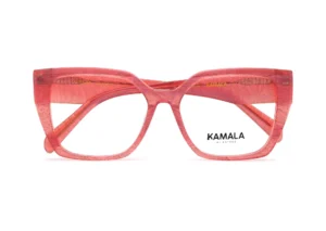 Gafas graduadas de acetato Kamala ALBA Pink en vista lateral