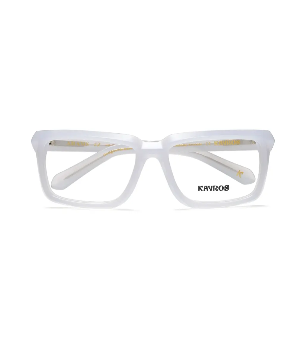 Gafas graduadas Kayros Adams White, vista frontal