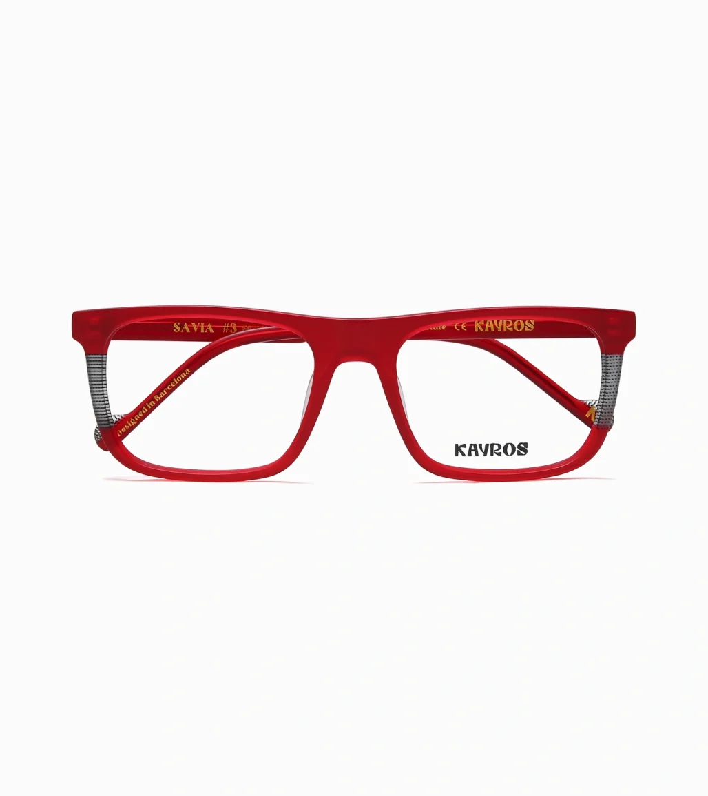 Gafas graduadas Kayros SAVIA Red en vista lateral