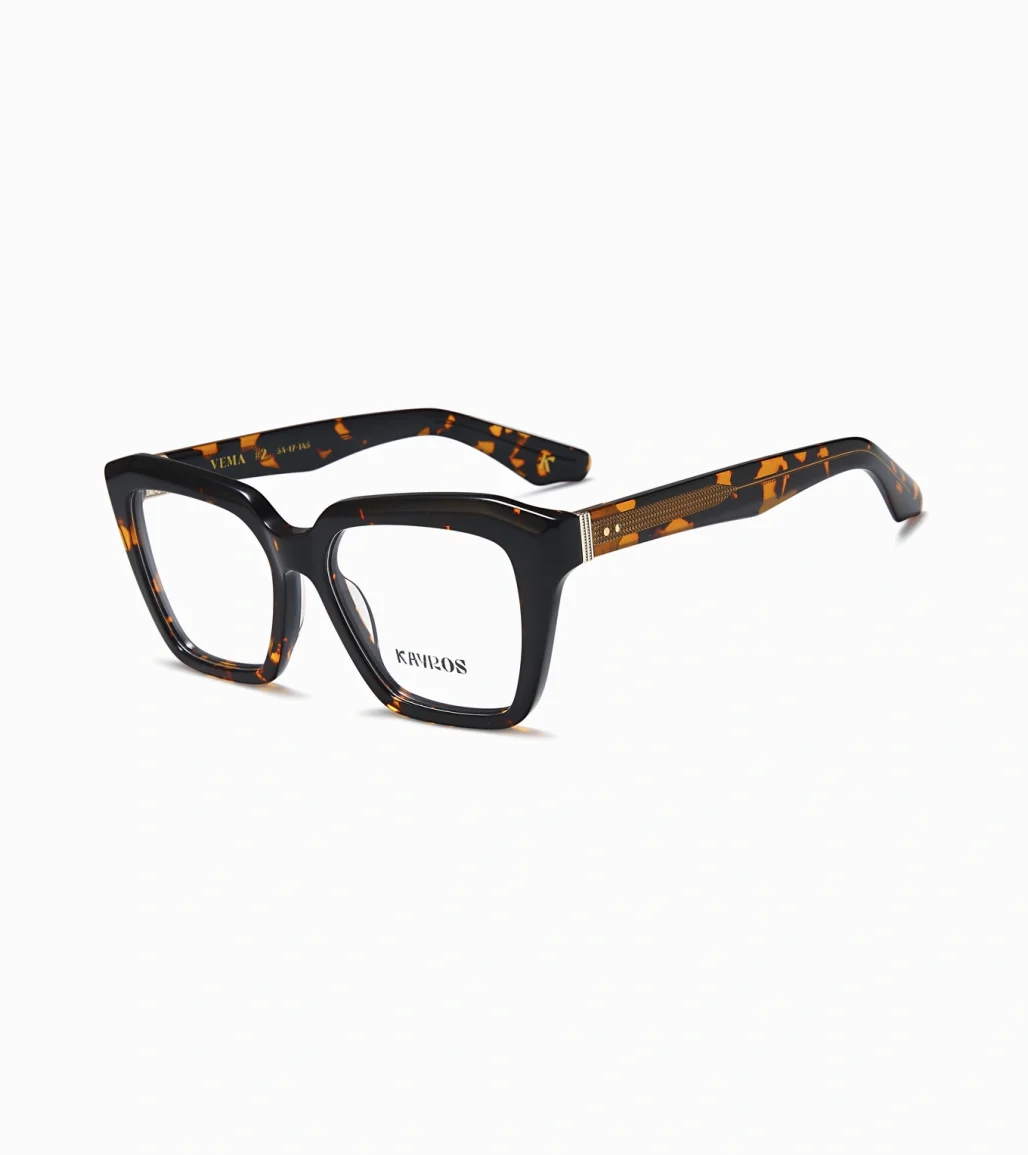 Gafas graduadas Kayros VEMA Tortoise en vista frontal