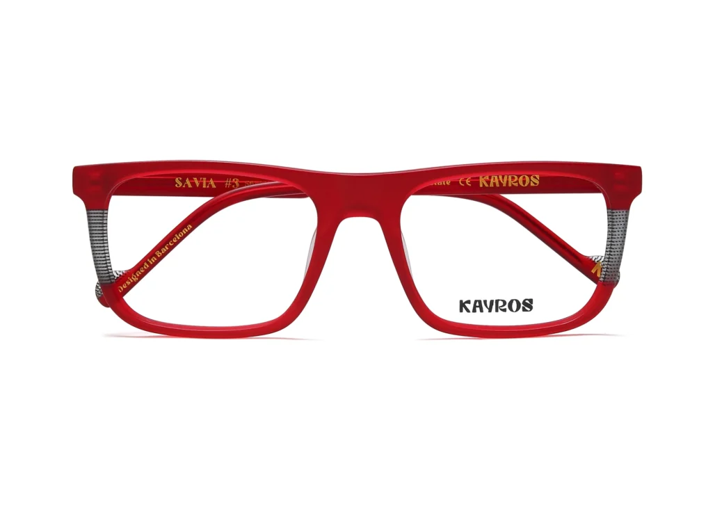 Gafas graduadas Kayros SAVIA Red en vista lateral