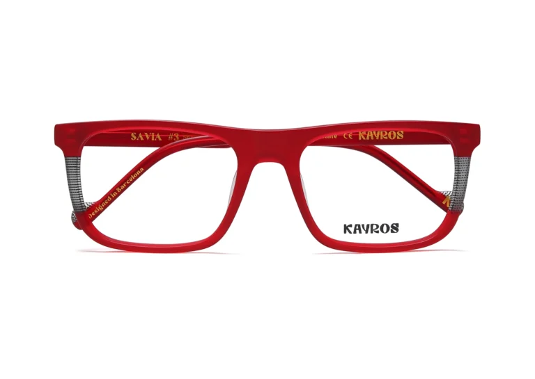 Gafas graduadas Kayros SAVIA Red en vista lateral
