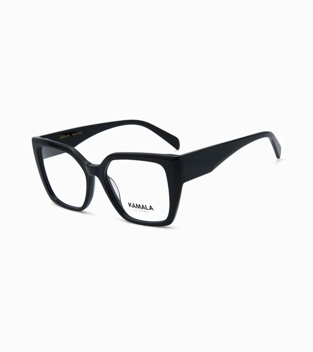 Gafas Kamala ALBA BLACK en vista perspectiva