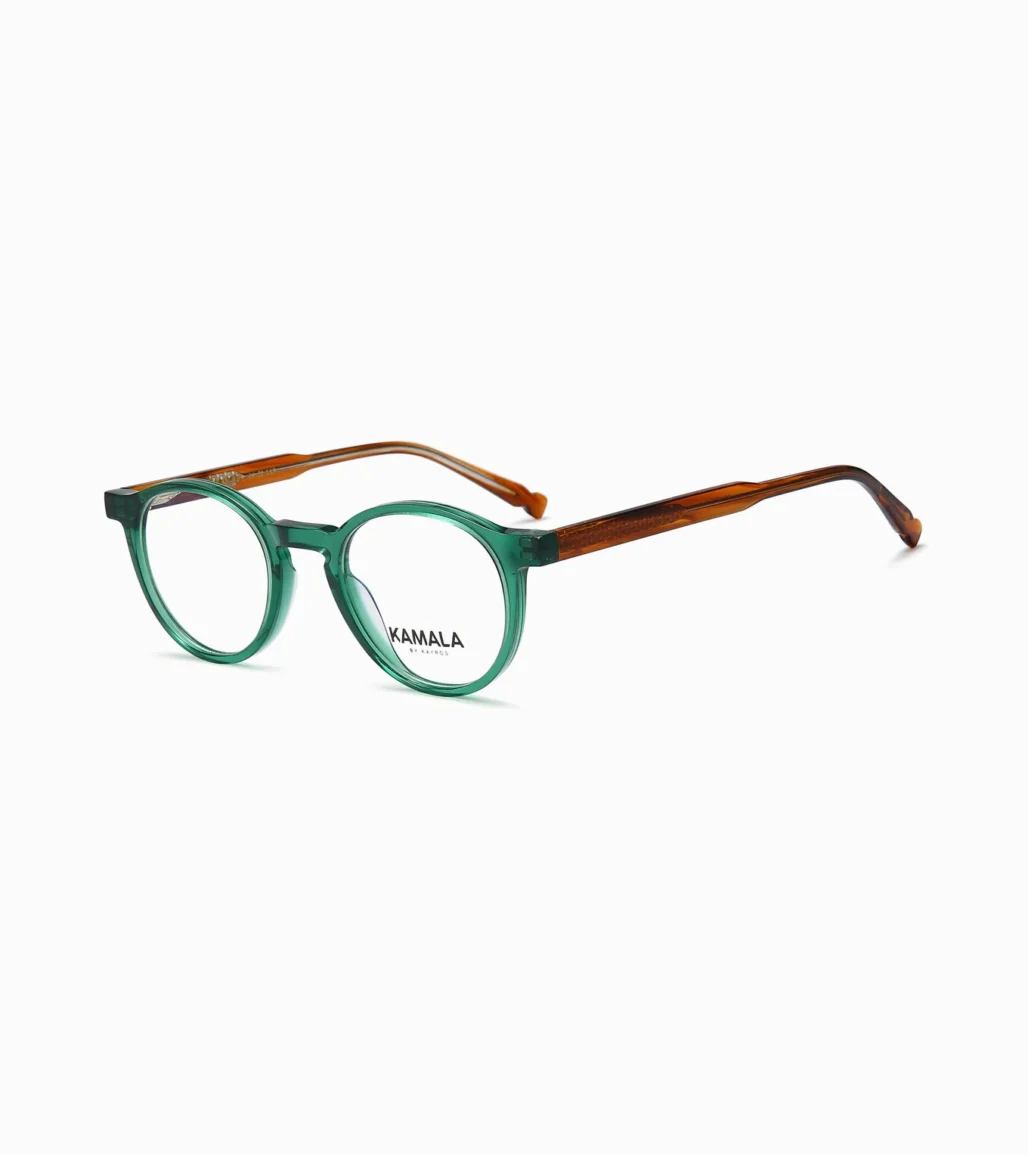 Gafas Kamala CORAL GREEN en vista perspectiva