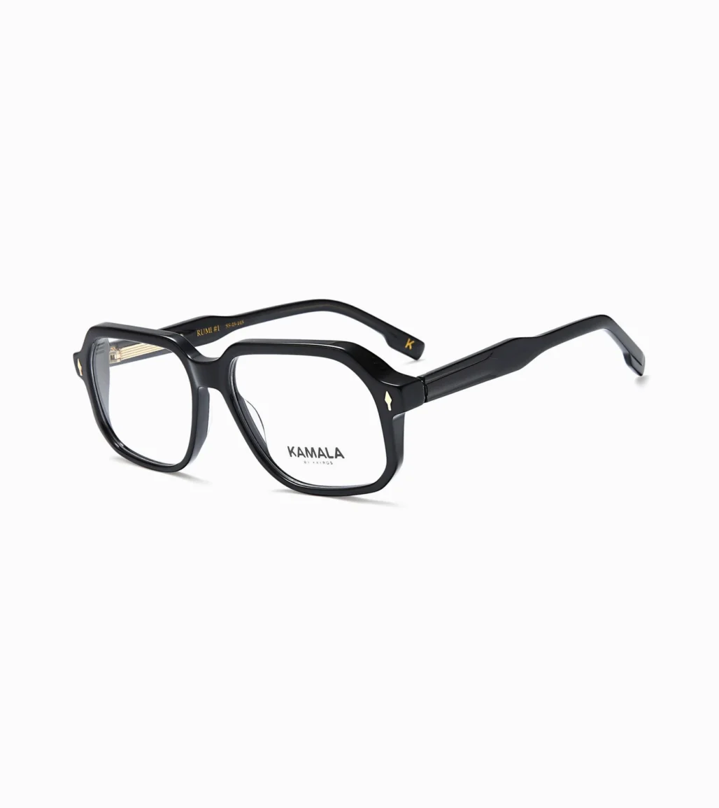 Gafas Kamala RUMI BLACK en vista perspectiva