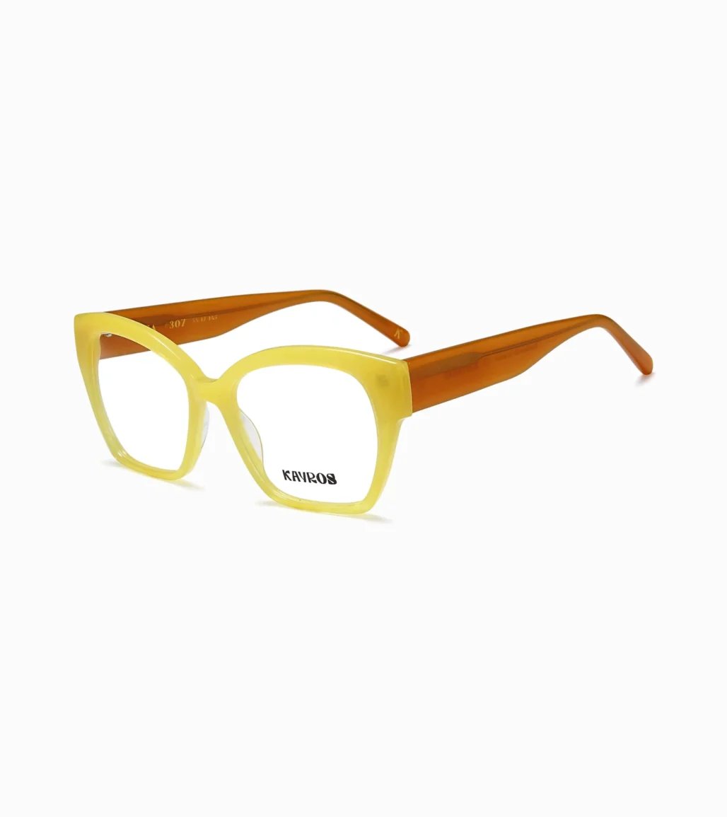 Gafas graduadas Kayros Bea Yellow - vista lateral